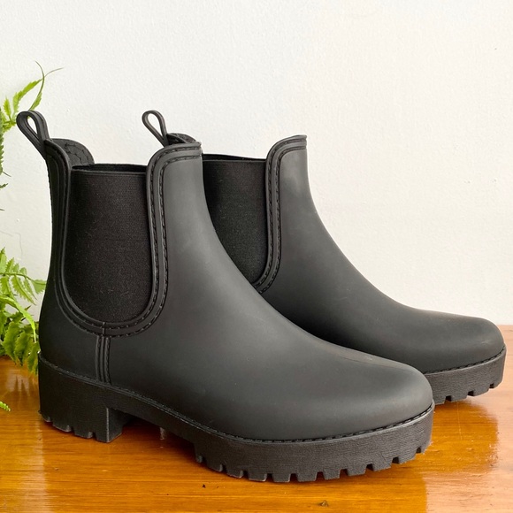 Jeffrey Campbell Matte Black Chelsea Rain Boot 9 - Picture 2 of 10